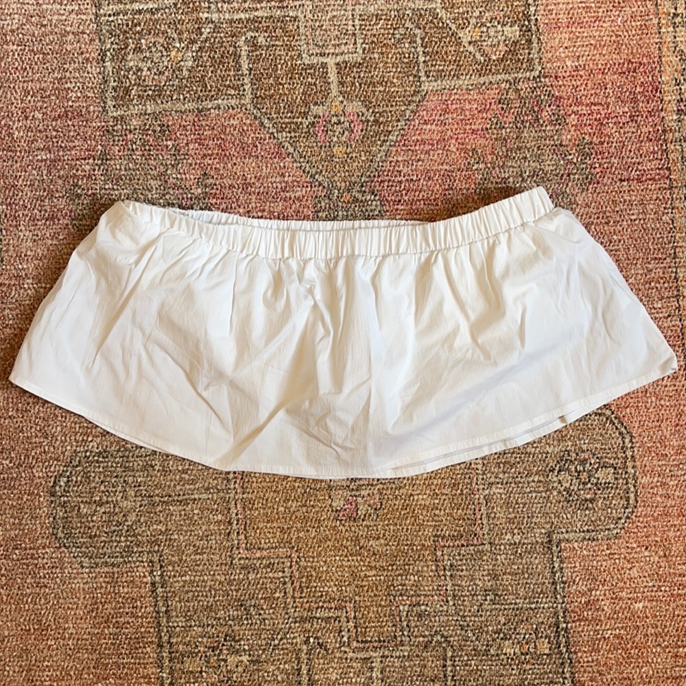 White strapless top